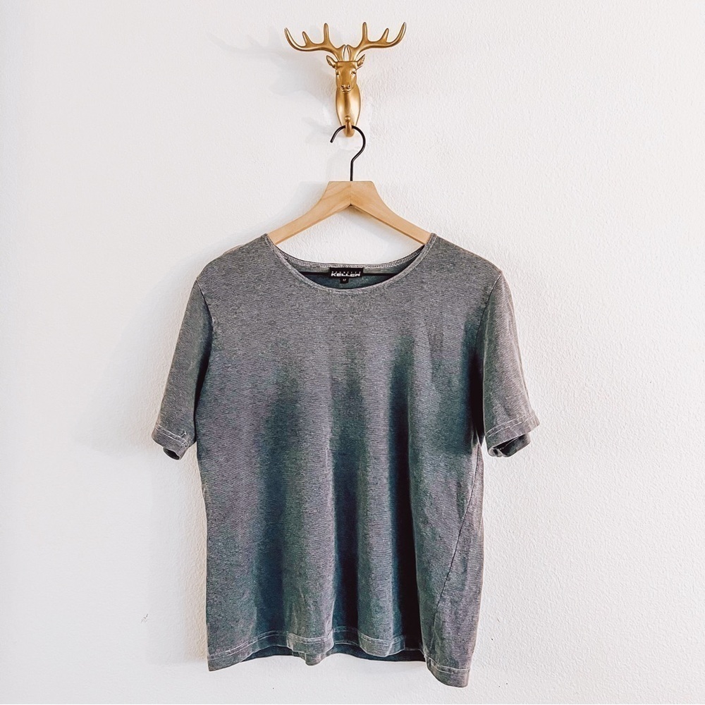 Nannette Keller Women's Gray Short Sleeve Top Size Medium